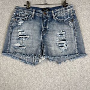 Judy Blue Women's Size Medium Distressed Mom Shorts Destroyed Hem